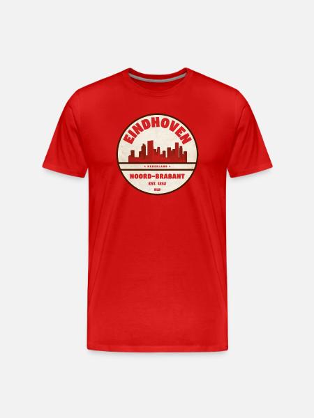 Eindhoven Skyline Badge NL - Men's Premium Organic T-Shirt - red