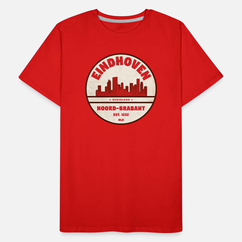 Eindhoven Skyline Badge NL Men's Premium Organic T-Shirt