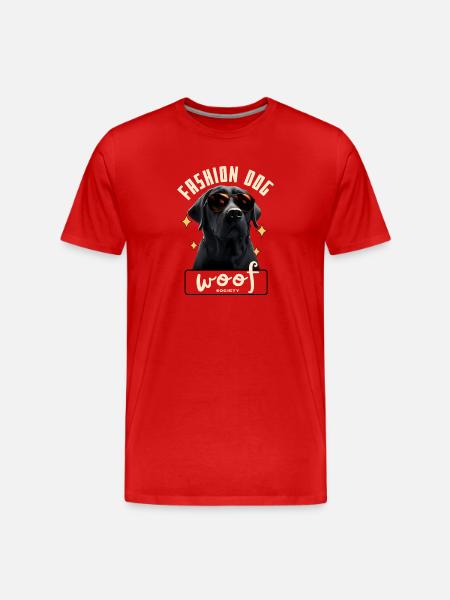 Dog Glam Sunglasses - Men's Premium Organic T-Shirt - red