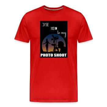 Ich werde SCHIESSEN - Männer Premium Bio T-Shirt - Rot - Vorne - Damien (186cm)