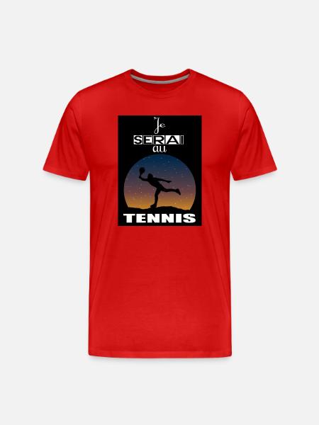 I'll be playing tennis - Men's Premium Organic T-Shirt - red