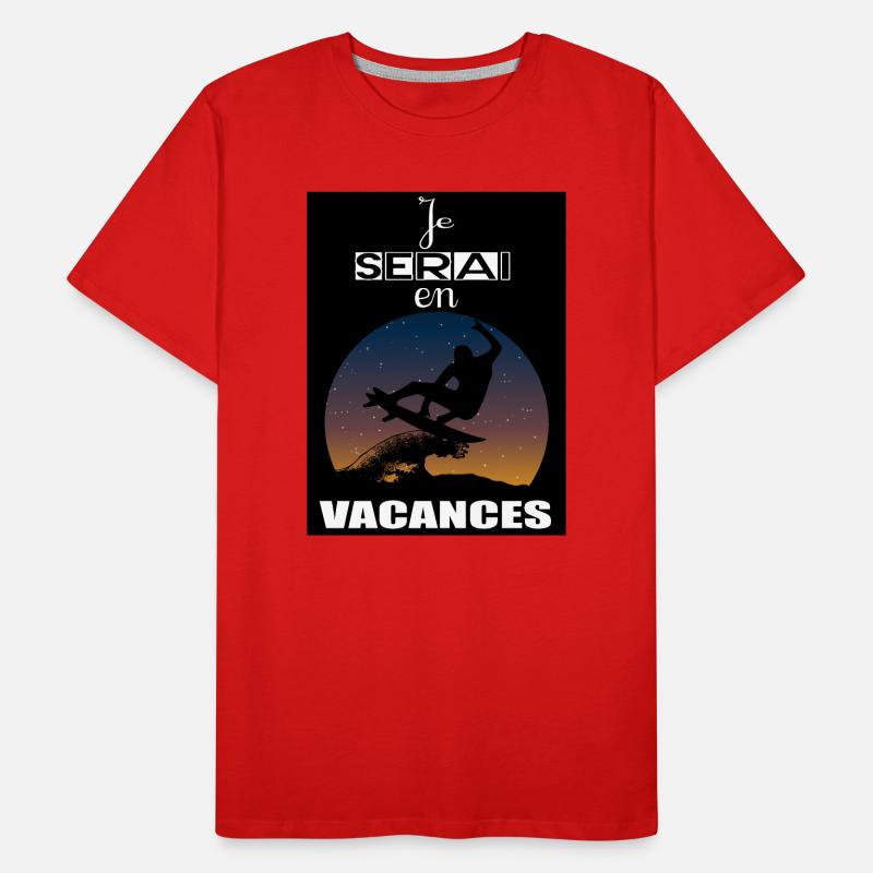 I will be on vacation Men's Premium Organic T-Shirt
