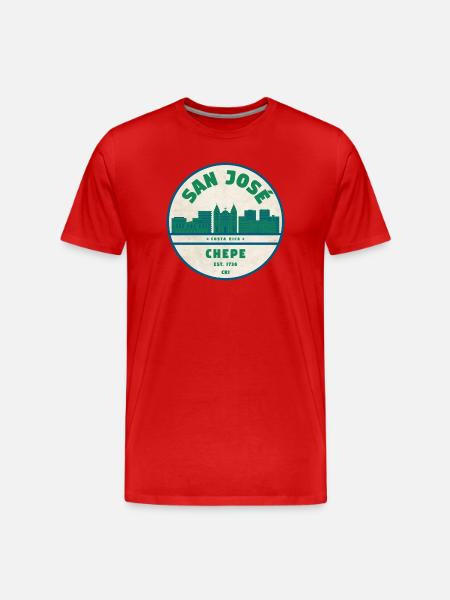 San José Chepe Skyline - Men's Premium Organic T-Shirt - red