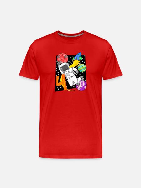 4 Years Birthday Boy Gift - Men's Premium Organic T-Shirt - red