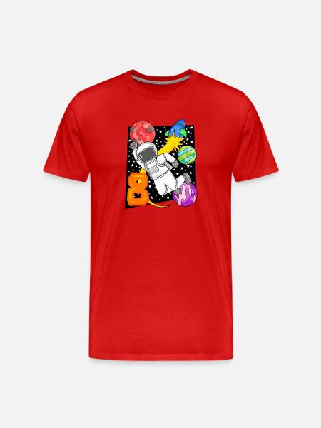 8 Years Birthday Boy Gift - Men's Premium Organic T-Shirt - red