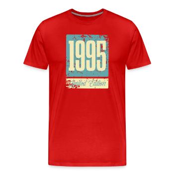 1995 Anniversaire de naissance Année de naissance - T-shirt bio Premium Homme - rouge - Devant - Damien (186cm)