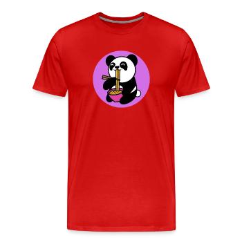 Panda Manga Anime Comic Culture Pop Japonais - T-shirt bio Premium Homme - rouge - Devant - Damien (186cm)