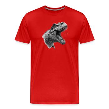 T Rex Tyrannosaurus Rex Dinosaurier Fleischfresser - Männer Premium Bio T-Shirt - Rot - Vorne - Damien (186cm)