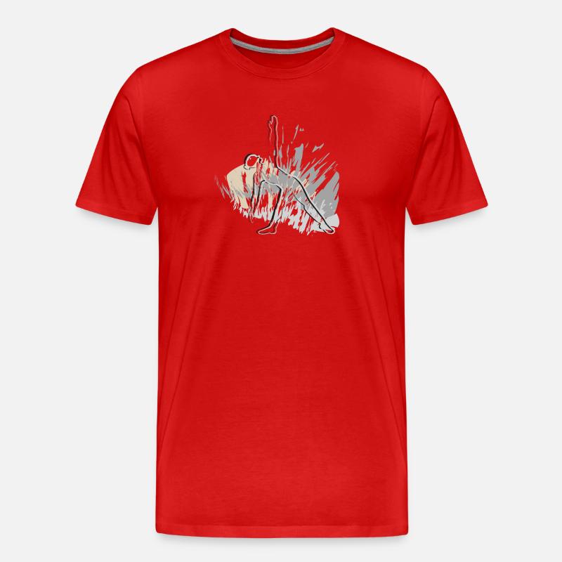 Dein perfekte Style für Yoga - Männer Premium Bio T-Shirt - Rot