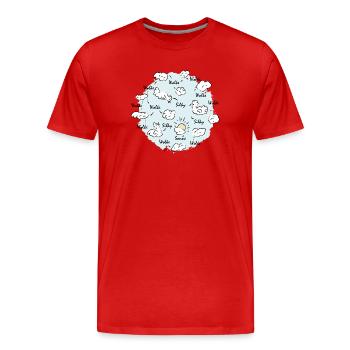 Nuage de soie - T-shirt bio Premium Homme - rouge - Devant - Damien (186cm)