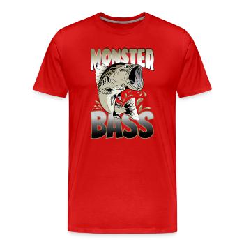 Big Bass Fish | Achigan à grande bouche | Black Bass | Fis - T-shirt bio Premium Homme - rouge - Devant - Damien (186cm)