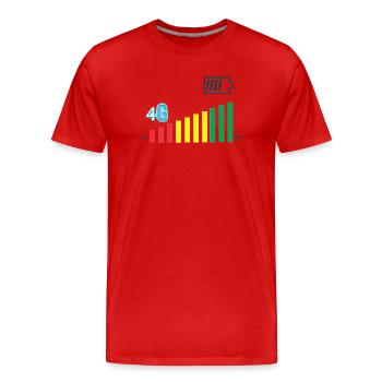 Niveau de couverture - T-shirt bio Premium Homme - rouge - Devant - Damien (186cm)
