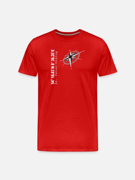 St Peter Ording - Männer Premium Bio T-Shirt - Rot
