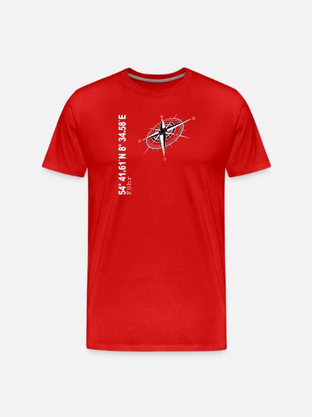 Föhr - Männer Premium Bio T-Shirt - Rot