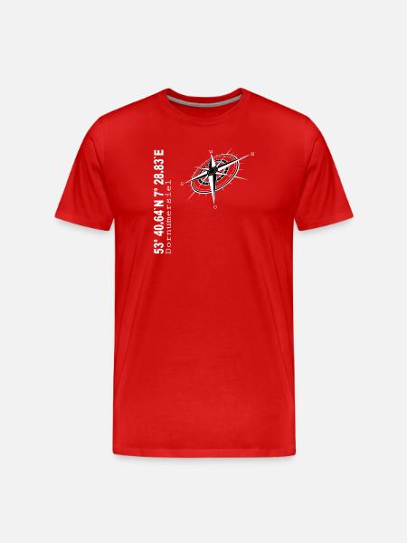 Dornumersiel - Männer Premium Bio T-Shirt - Rot