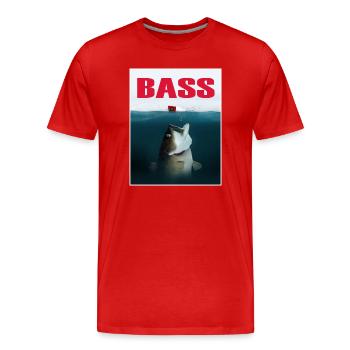Retour du bar - T-shirt bio Premium Homme - rouge - Devant - Damien (186cm)