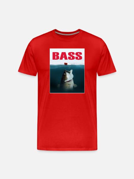 BASS ATTACK - Men's Premium Organic T-Shirt - red