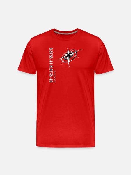 Usedom - Männer Premium Bio T-Shirt - Rot