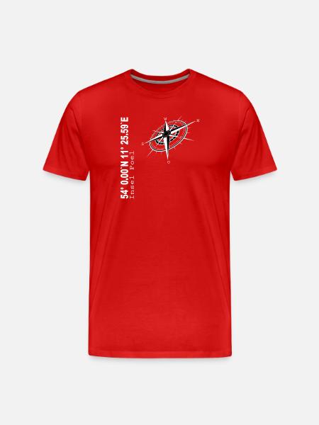 Insel Poel - Männer Premium Bio T-Shirt - Rot