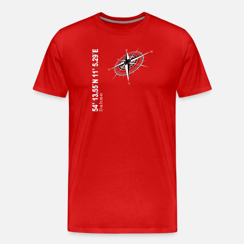 Dahme - Männer Premium Bio T-Shirt - Rot