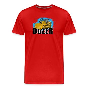 Bulldozer or bulldozer - Men's Premium Organic T-Shirt - red - Front - Damien (186cm)
