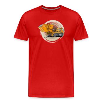 Camion avec carrosserie porte-conteneurs - T-shirt bio Premium Homme - rouge - Devant - Damien (186cm)