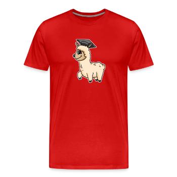 Master Alpaga - T-shirt bio Premium Homme - rouge - Devant - Damien (186cm)
