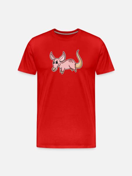 Aardvark - Men's Premium Organic T-Shirt - red