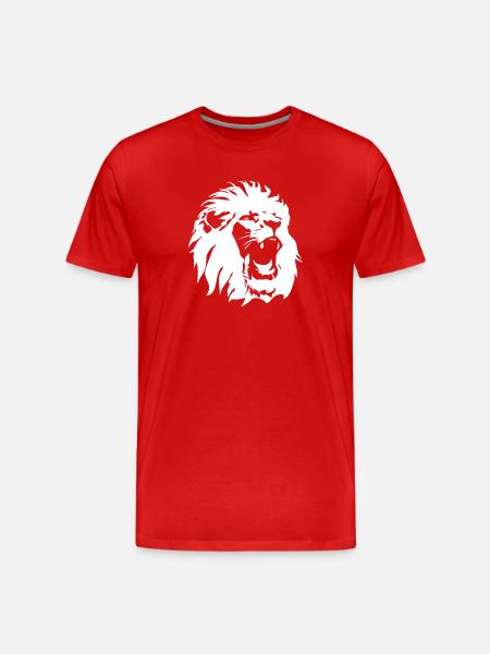 Lion's head - Men's Premium Organic T-Shirt - red