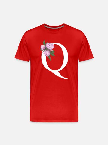 Q - Männer Premium Bio T-Shirt - Rot