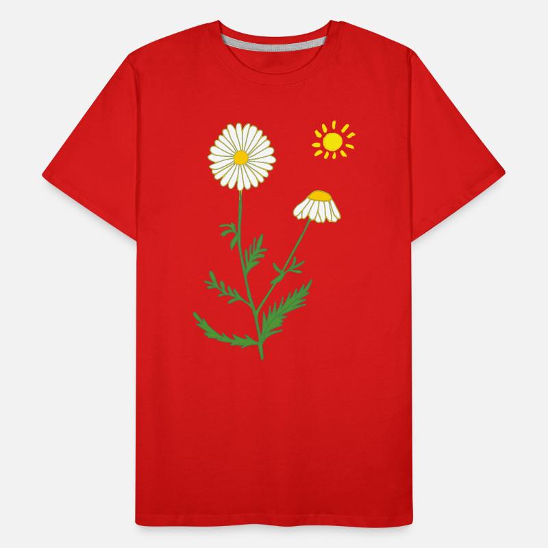 Chamomile with sun Men's Premium Organic T-Shirt