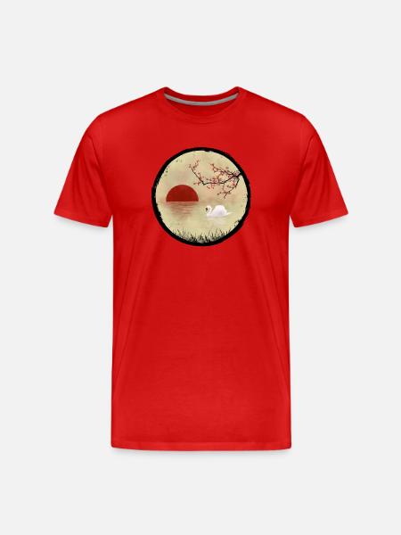 Swan Lake - Men's Premium Organic T-Shirt - red