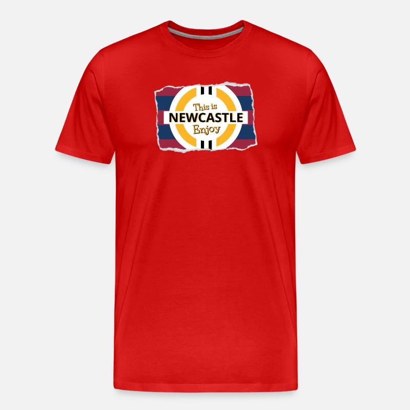 Blauer Roter Turm aus - Männer Premium Bio T-Shirt - Rot