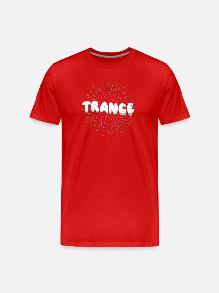 Trance psytrance for dj raver festival - Men's Premium Organic T-Shirt - red