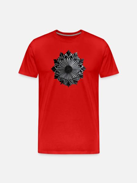 Black Origami Star - Men's Premium Organic T-Shirt - red