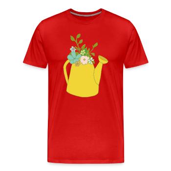 Arrosoir de fleurs - T-shirt bio Premium Homme - rouge - Devant - Damien (186cm)