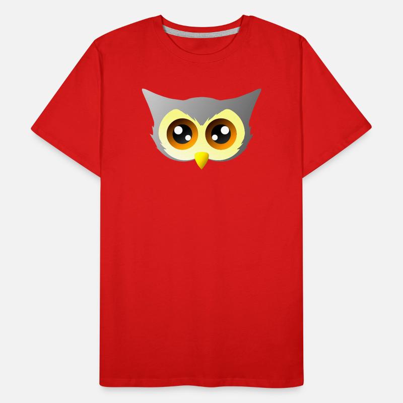 vögel closing, süßes eulengesicht Männer Premium Bio T-Shirt