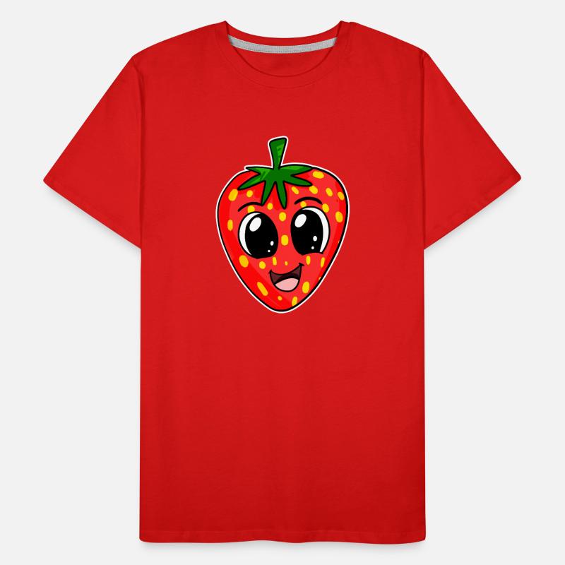 Erdbeere Erdbeeren Männer Premium Bio T-Shirt