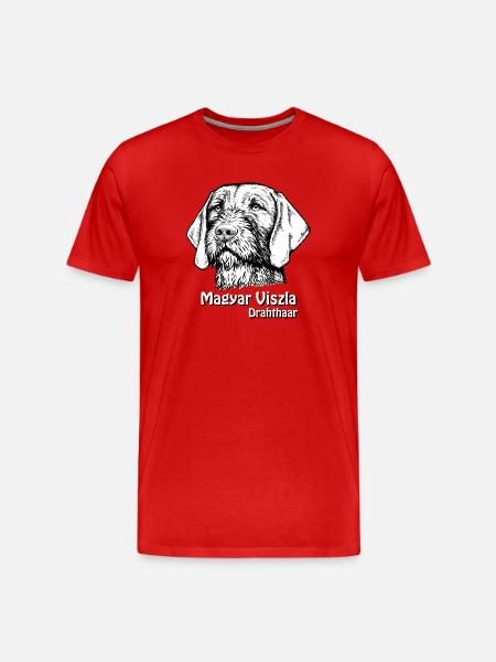 Magyar Viszla Drahthaar - Männer Premium Bio T-Shirt - Rot