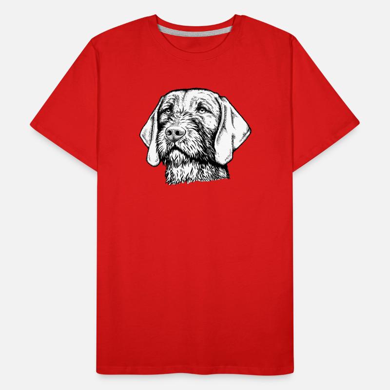 Magyar Viszla Drahthaar 01 sw Männer Premium Bio T-Shirt