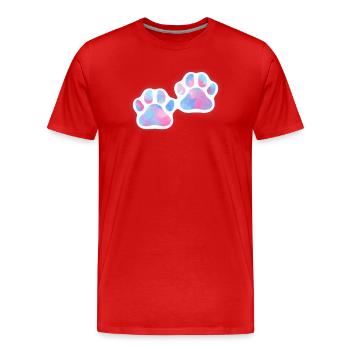 Galaxie des pattes de chien - T-shirt bio Premium Homme - rouge - Devant - Damien (186cm)