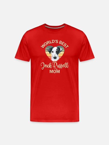 Dog Jack Russell Terrier - Men's Premium Organic T-Shirt - red