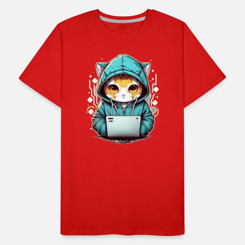 Coding cat Männer Premium Bio T-Shirt