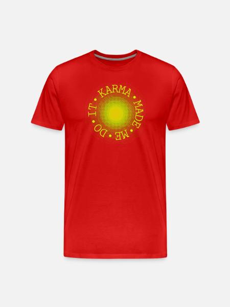 Neon Circle Sunburst - Men's Premium Organic T-Shirt - red