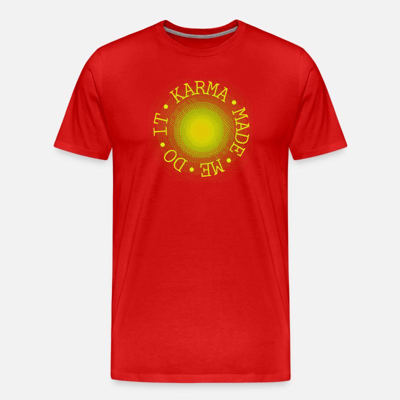 Neon Kreis Sonnenburst - Männer Premium Bio T-Shirt - Rot