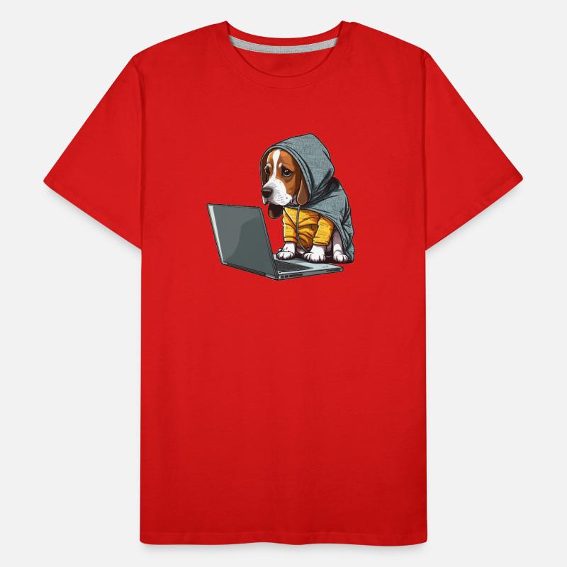 Coding dog Men's Premium Organic T-Shirt