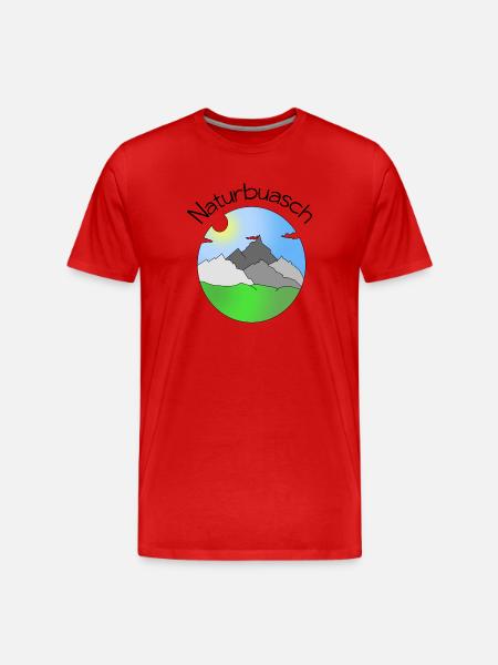 Naturbuasch - Naturjunge, Austria Dialect - Men's Premium Organic T-Shirt - red