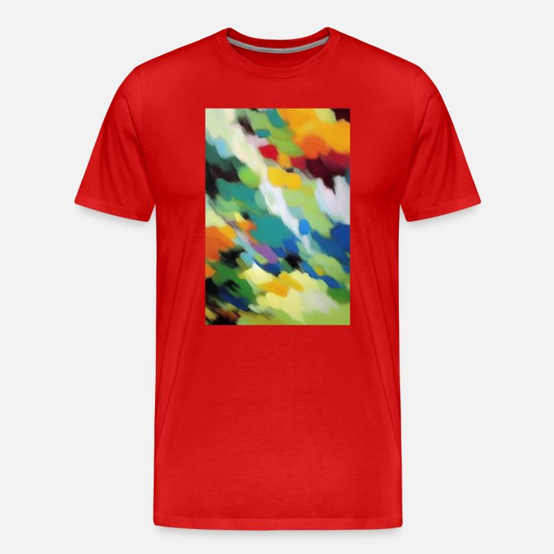 Muster und Formen - Männer Premium Bio T-Shirt - Rot