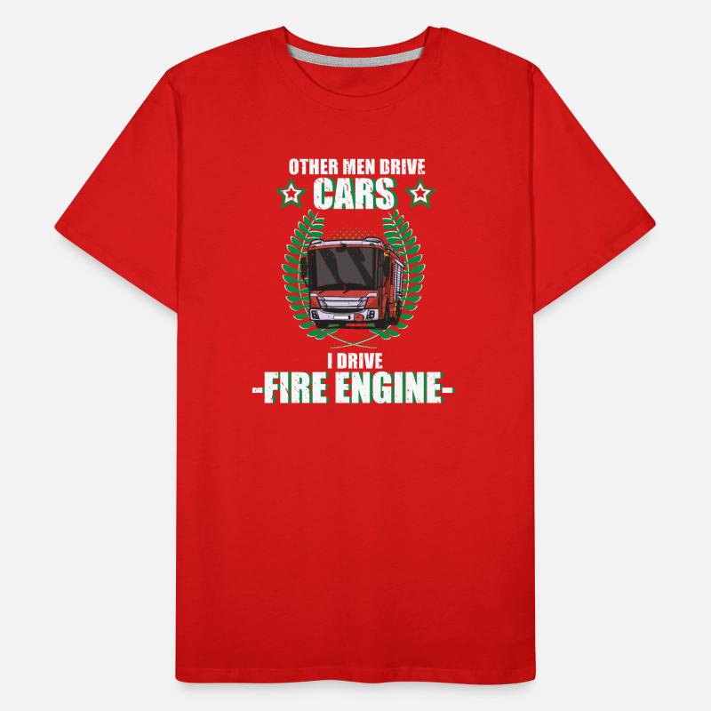 Pompier Pompier Pompier Profession de camion de pompiers T-shirt bio Premium Homme