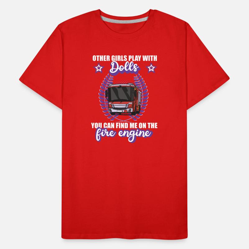 Firefighter Firefighter Fire Engine Profession Gift Men's Premium Organic T-Shirt